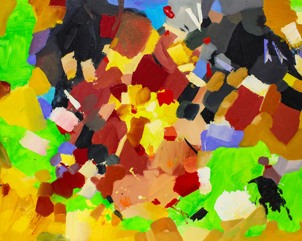 Yellow brown,green and black